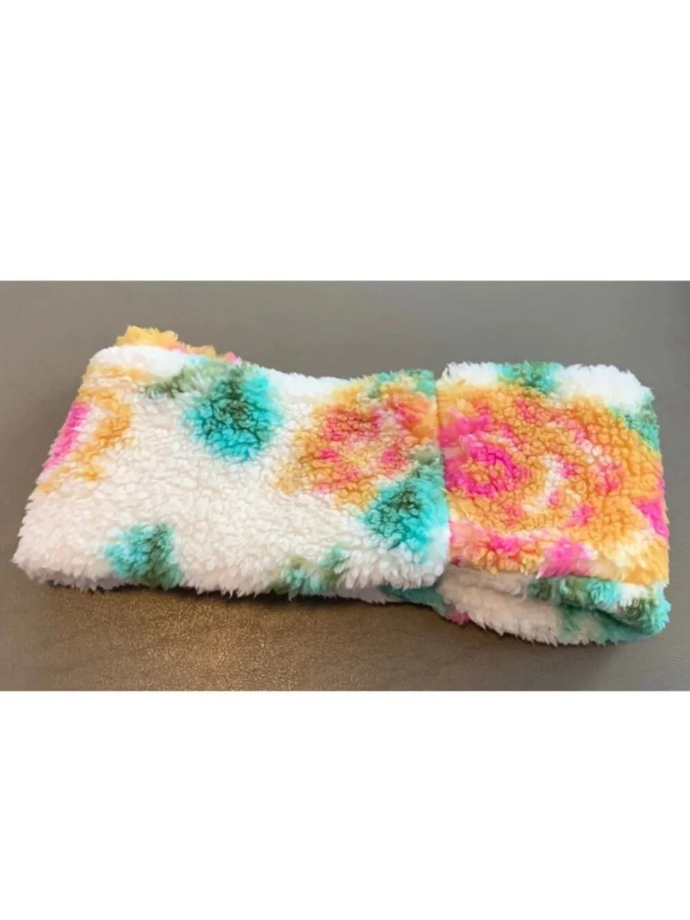 Jenni Women's Faux Fur Sherpa Stretch Headband, White Multi Floral, One Size